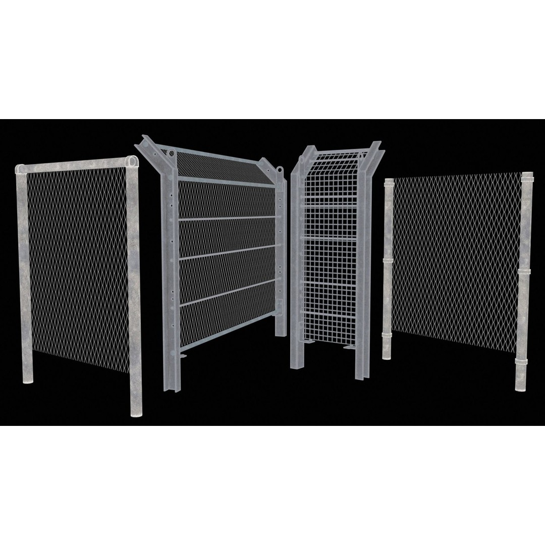 Metal Fence Chain 3D Model – Low Poly Game Asset, FBX, PBR - View 17