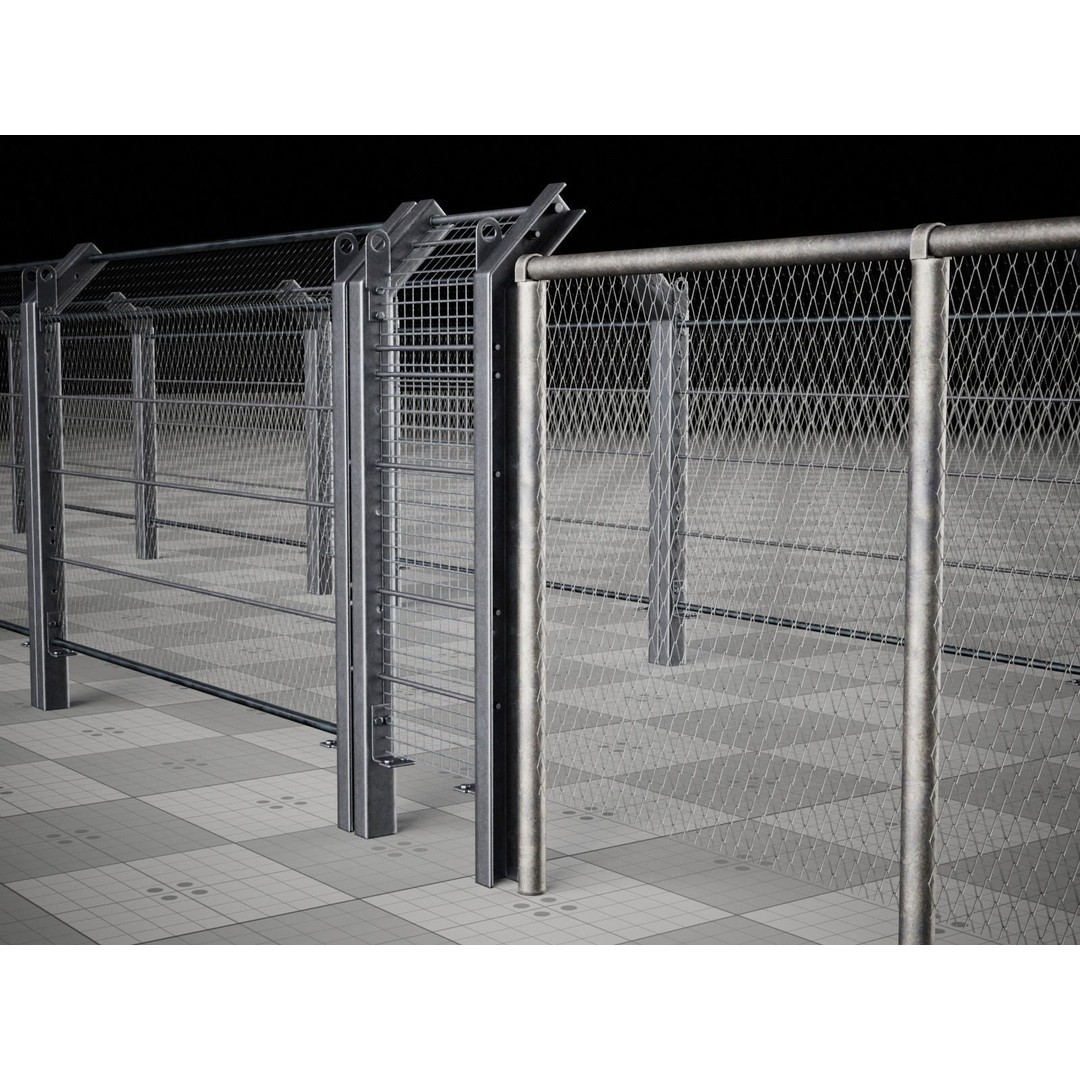 Metal Fence Chain 3D Model – Low Poly Game Asset, FBX, PBR - View 6