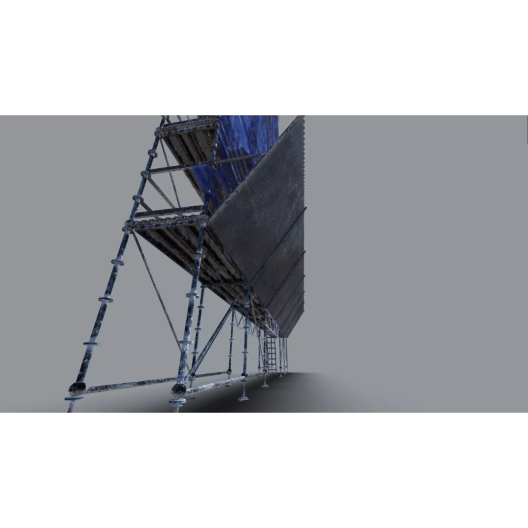 Animated Tower Scaffolding 3D Model – Modular Construction Asset, FBX - View 10