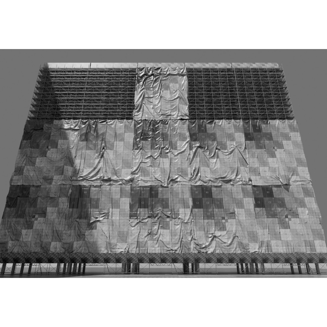 Animated Tower Scaffolding 3D Model – Modular Construction Asset, FBX - View 4