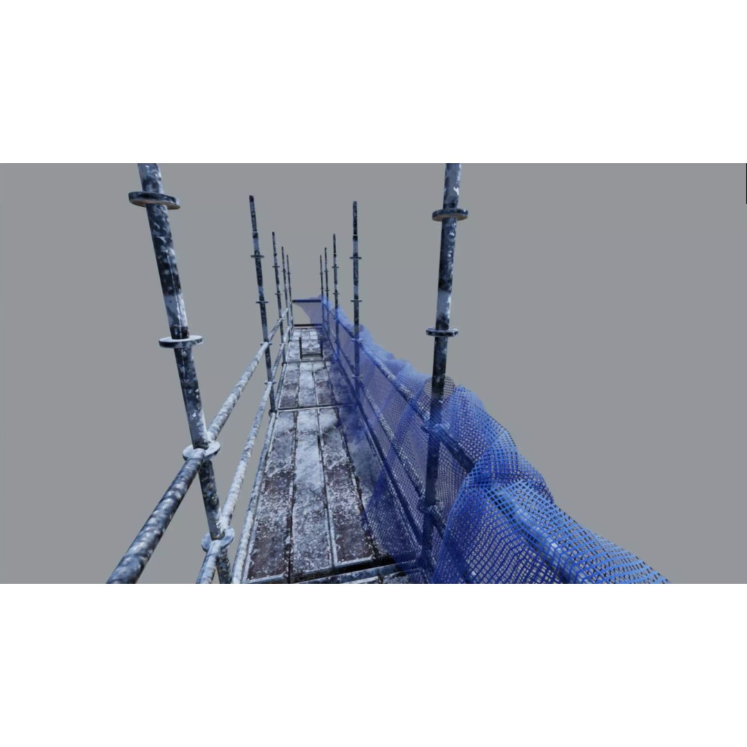 Animated Tower Scaffolding 3D Model – Modular Construction Asset, FBX - View 7