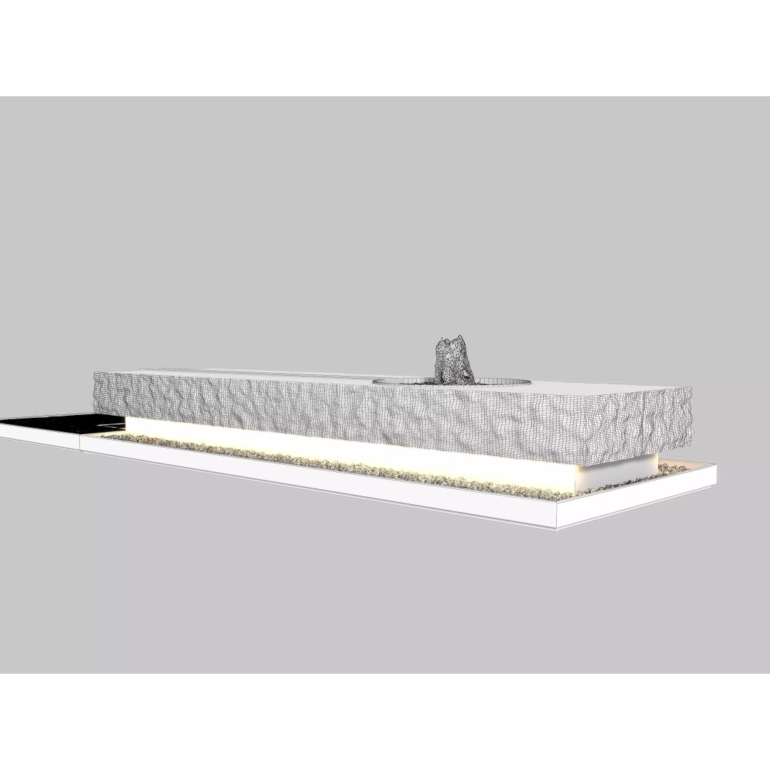 Waterfall Fountain 3D Model – Modern Landscape Design, FBX/OBJ - View 20