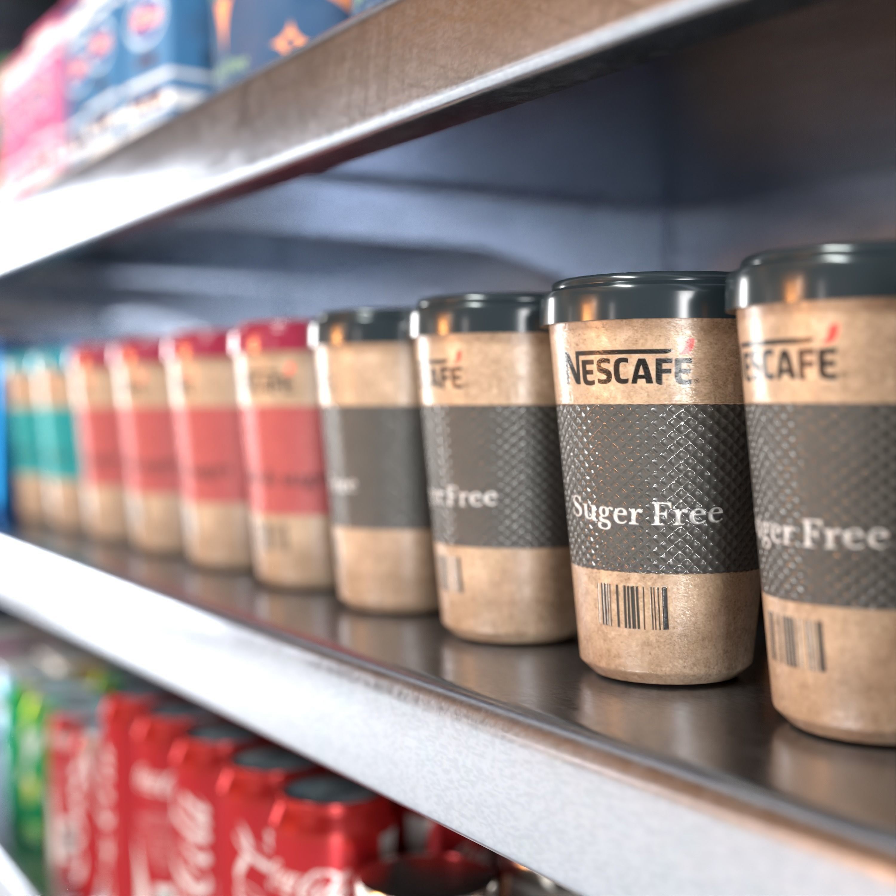 Commercial Display Refrigerator - Low-Poly Game-Ready 3D Model - View 12