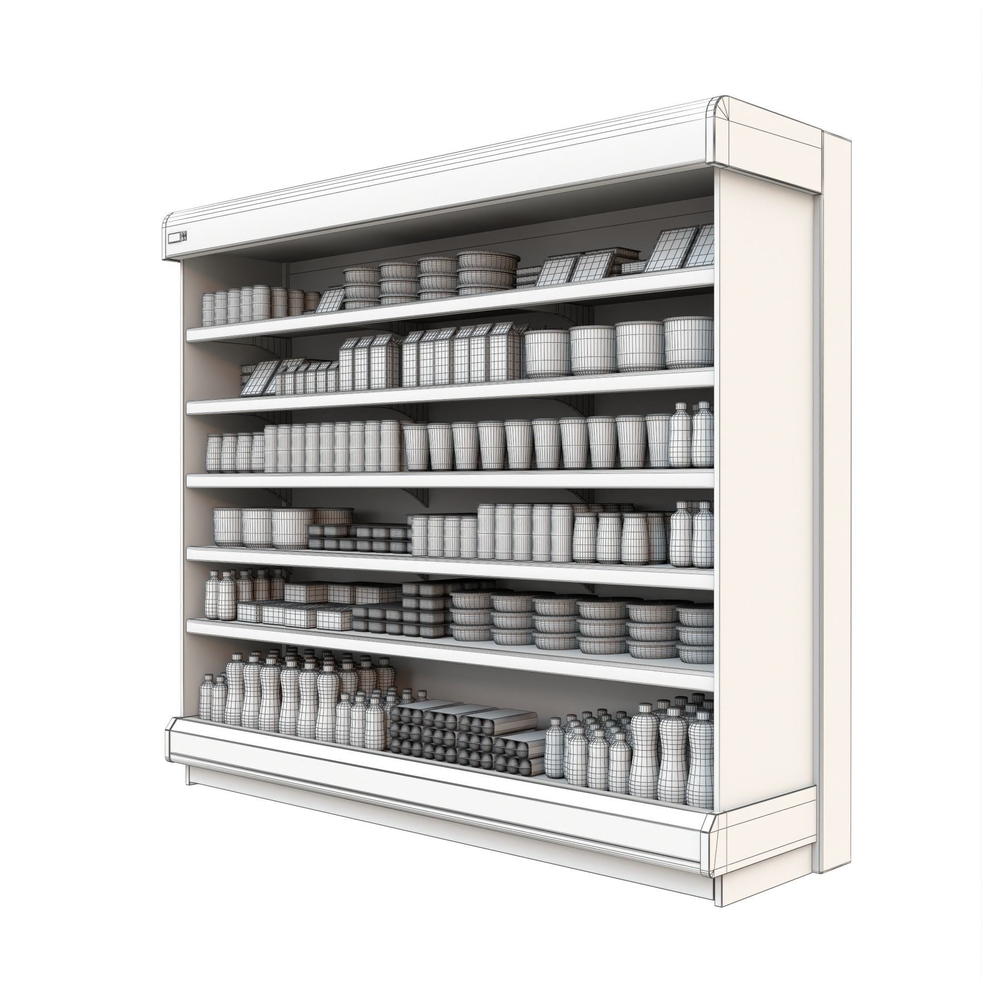 Commercial Display Refrigerator - Low-Poly Game-Ready 3D Model - View 14