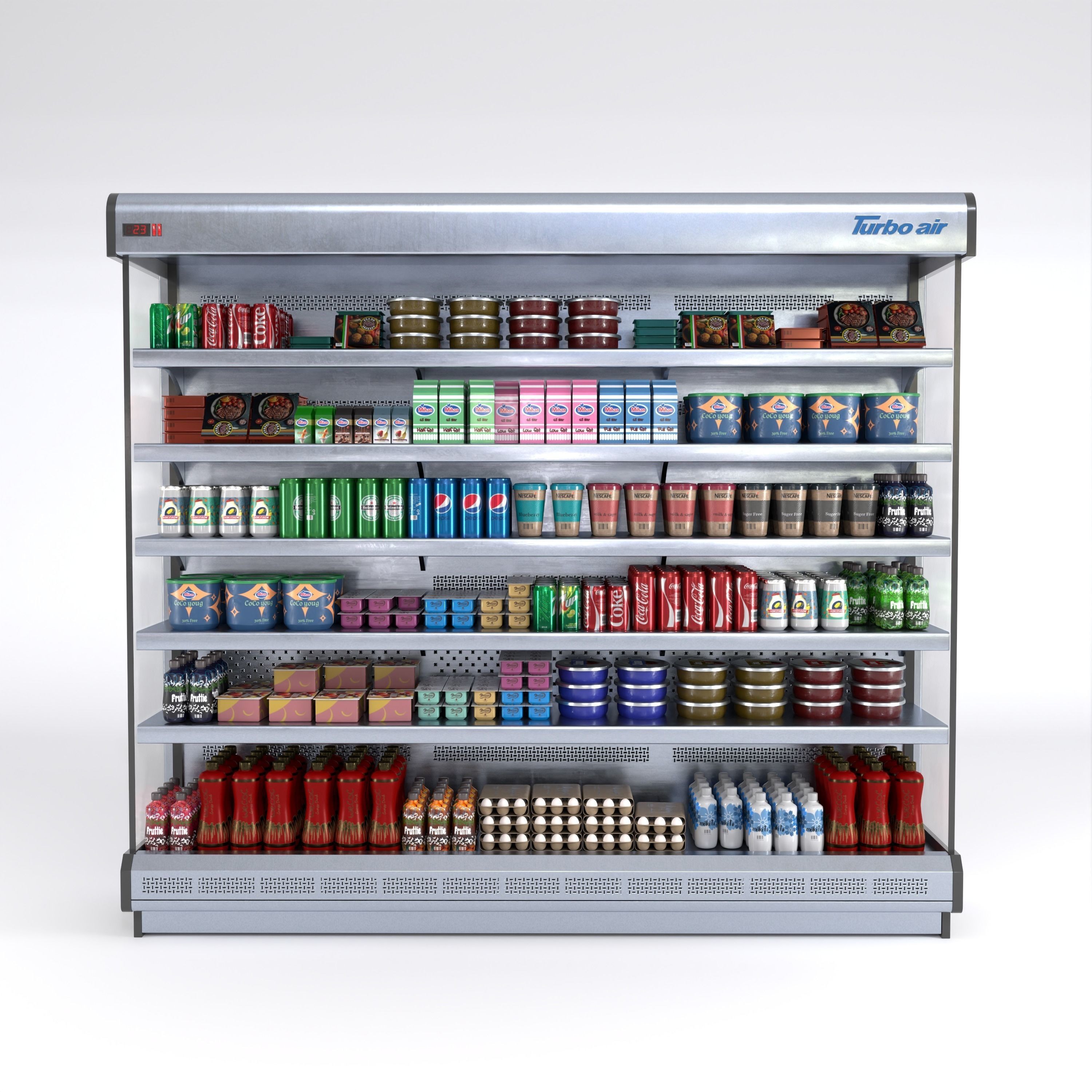 Commercial Display Refrigerator - Low-Poly Game-Ready 3D Model - View 16