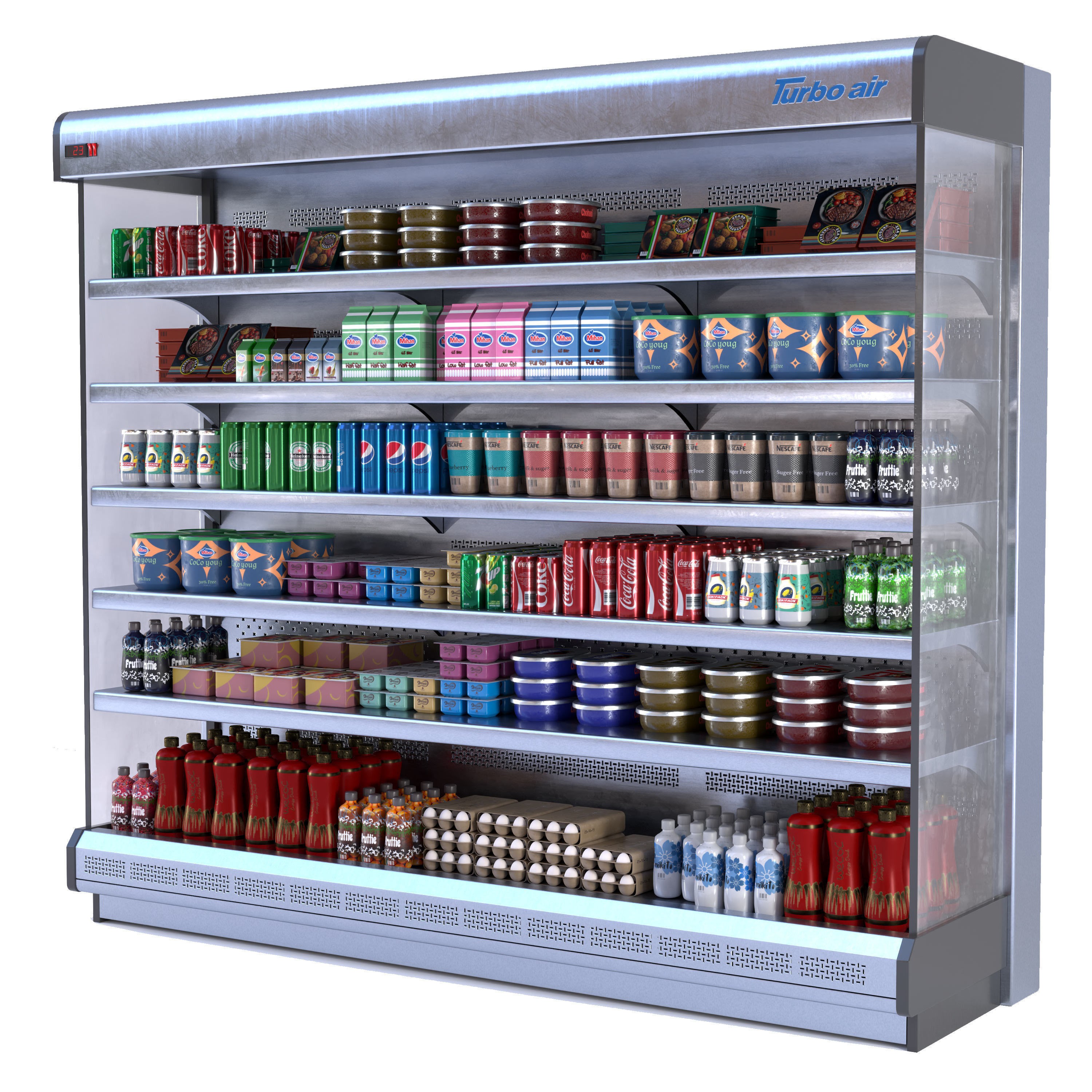 Commercial Display Refrigerator - Low-Poly Game-Ready 3D Model - View 4