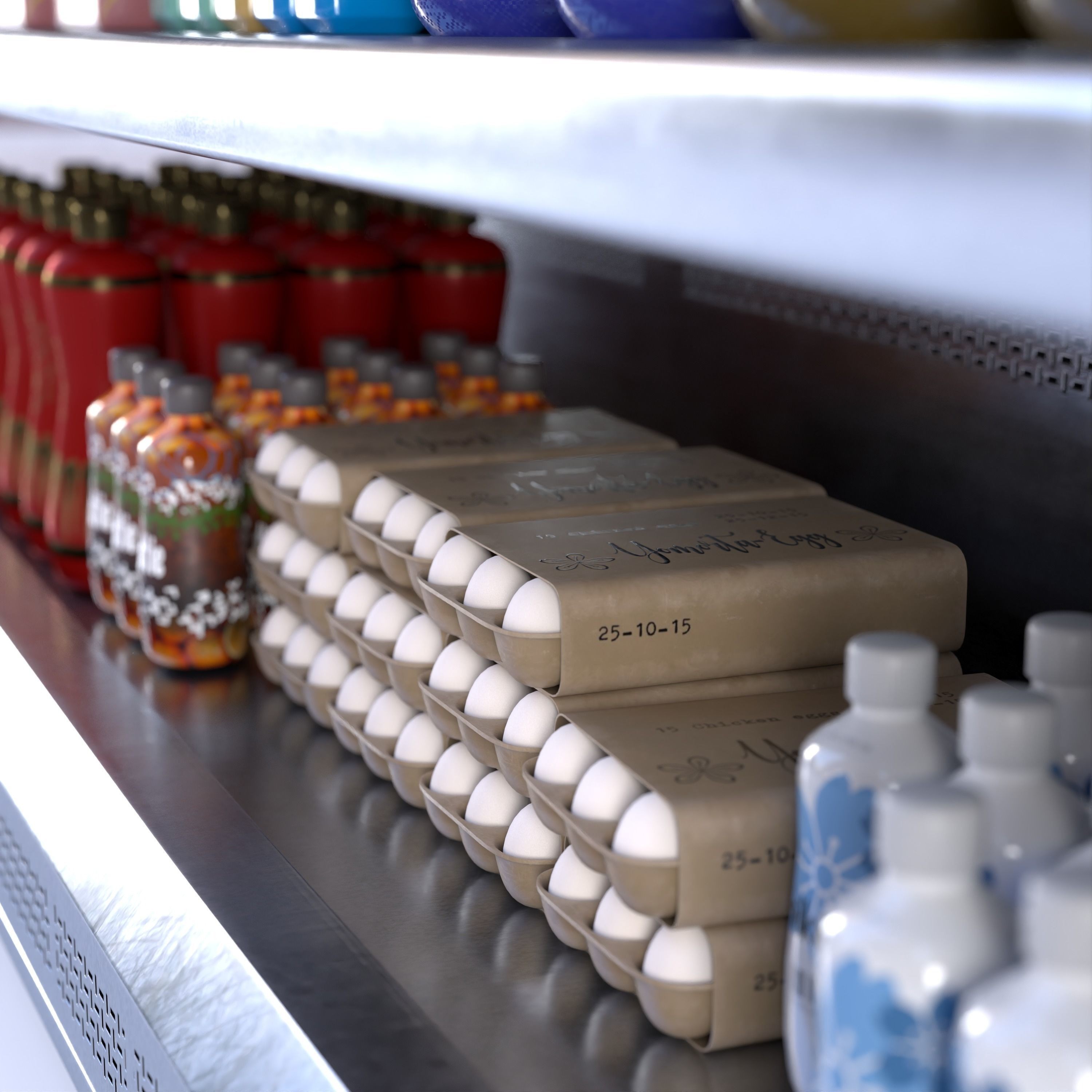 Commercial Display Refrigerator - Low-Poly Game-Ready 3D Model - View 7