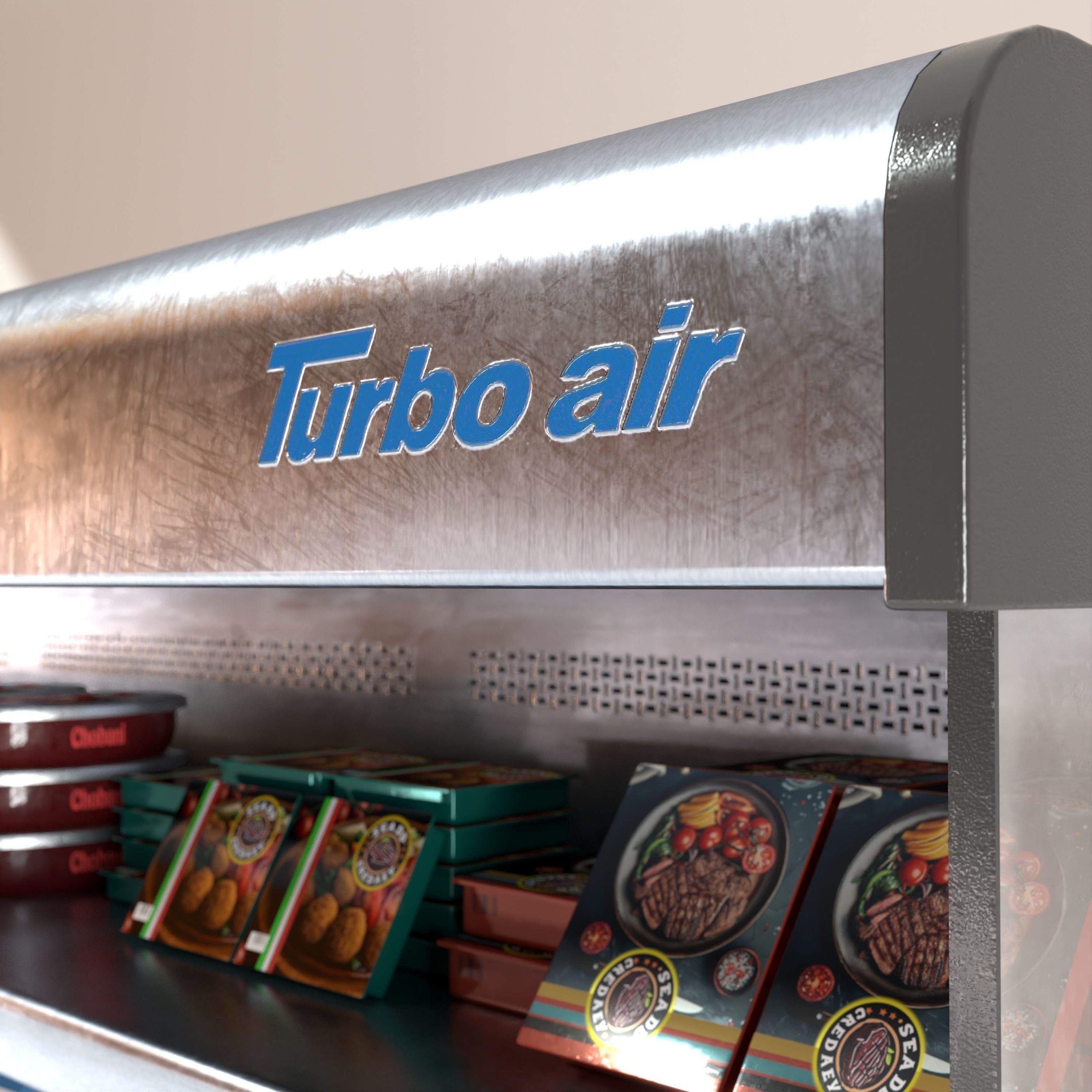 Commercial Display Refrigerator - Low-Poly Game-Ready 3D Model - View 8