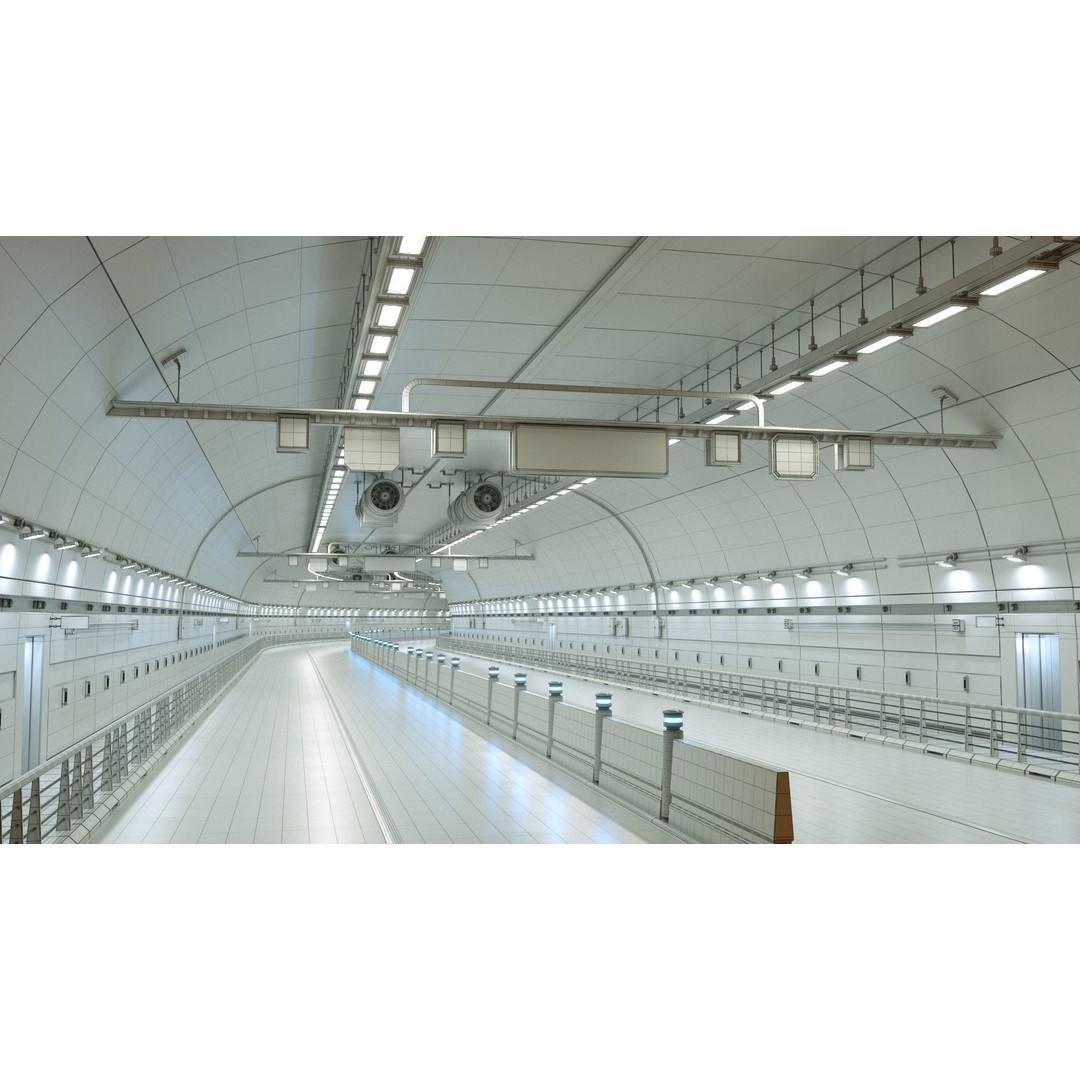 Road Tunnel 3D Model – High Poly PBR Asset, FBX, Blender