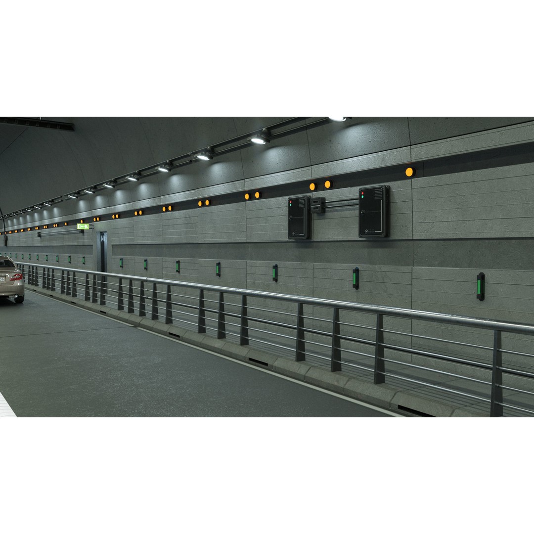 Road Tunnel 3D Model – High Poly PBR Asset, FBX, Blender - View 10