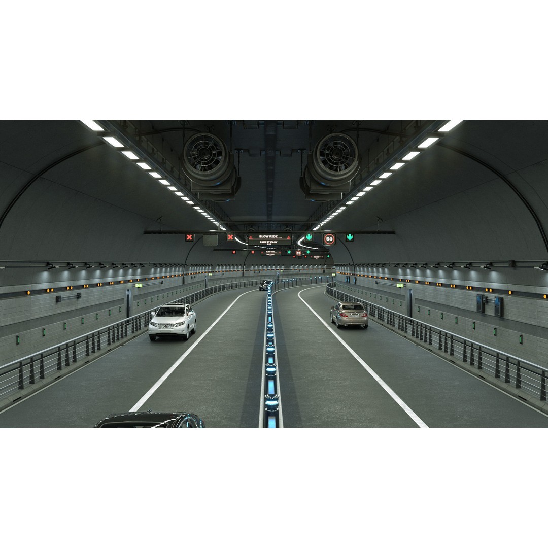 Road Tunnel 3D Model – High Poly PBR Asset, FBX, Blender - View 11