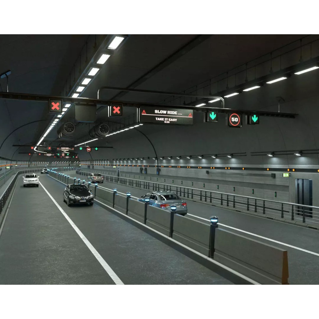 Road Tunnel 3D Model – High Poly PBR Asset, FBX, Blender - View 2