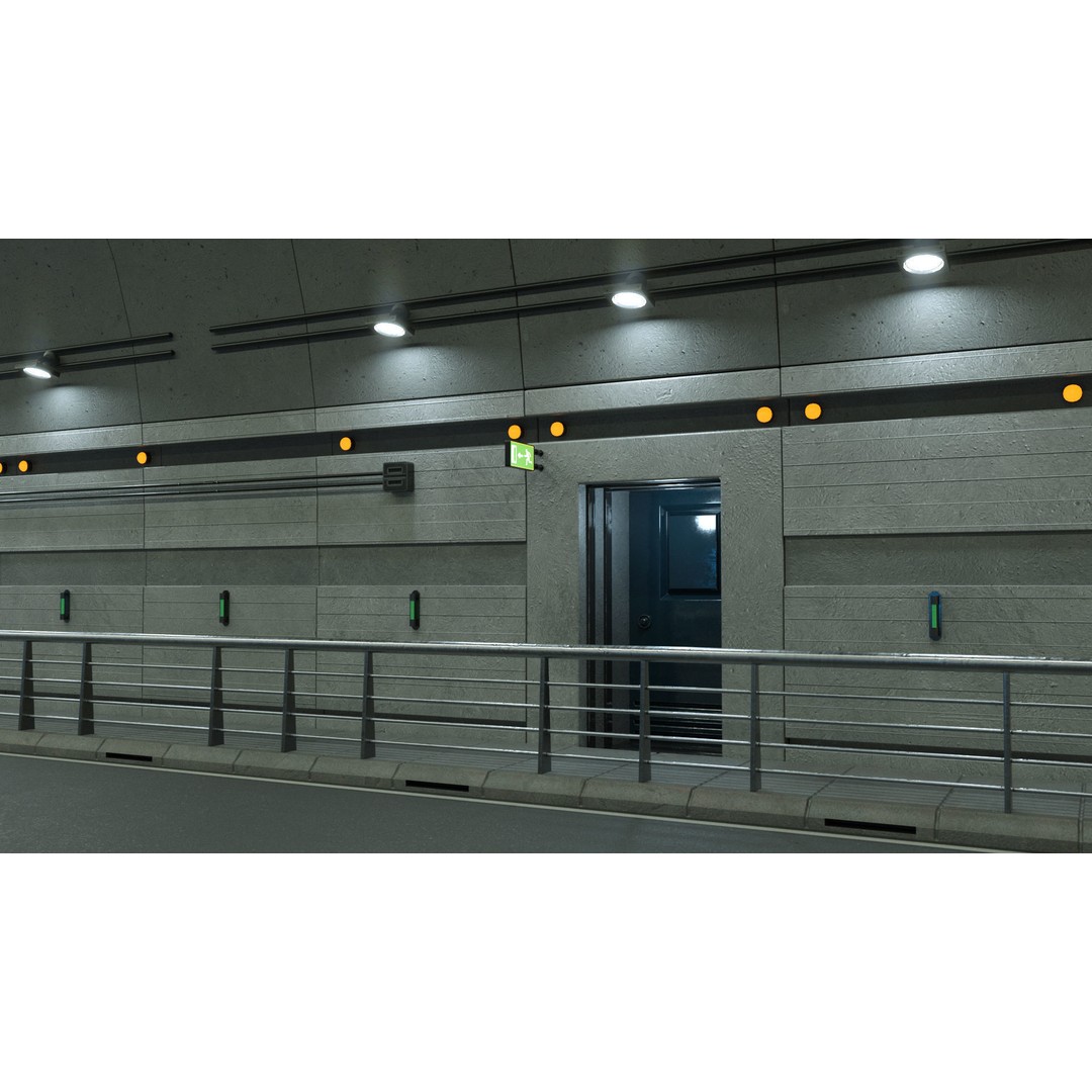 Road Tunnel 3D Model – High Poly PBR Asset, FBX, Blender - View 9