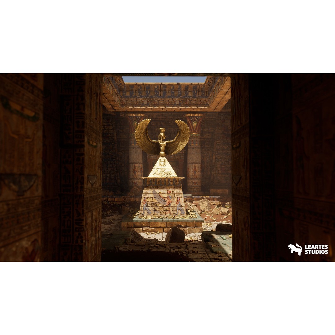 Egyptian Temple 3D Model – Low Poly Game Asset, FBX, PBR - View 15