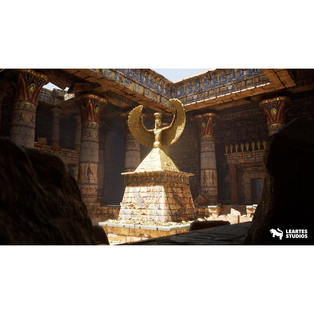 Egyptian Temple 3D Model – Low Poly Game Asset, FBX, PBR - View 16