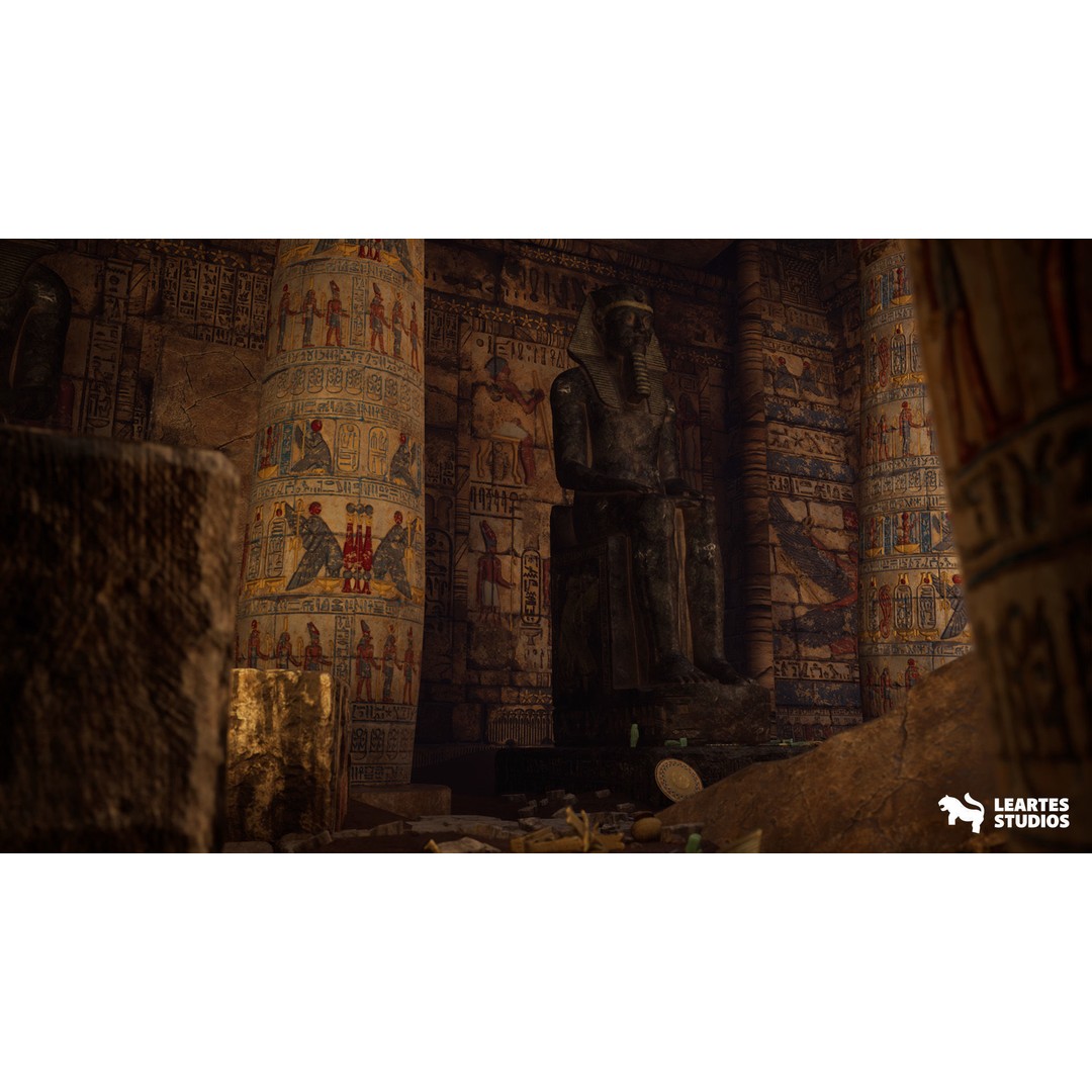 Egyptian Temple 3D Model – Low Poly Game Asset, FBX, PBR - View 20