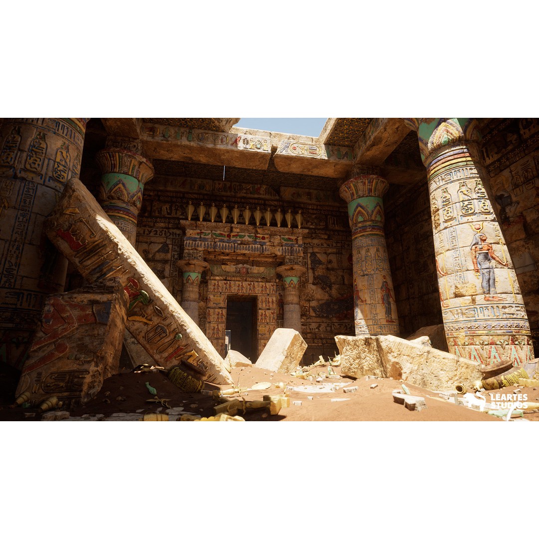 Egyptian Temple 3D Model – Low Poly Game Asset, FBX, PBR - View 23