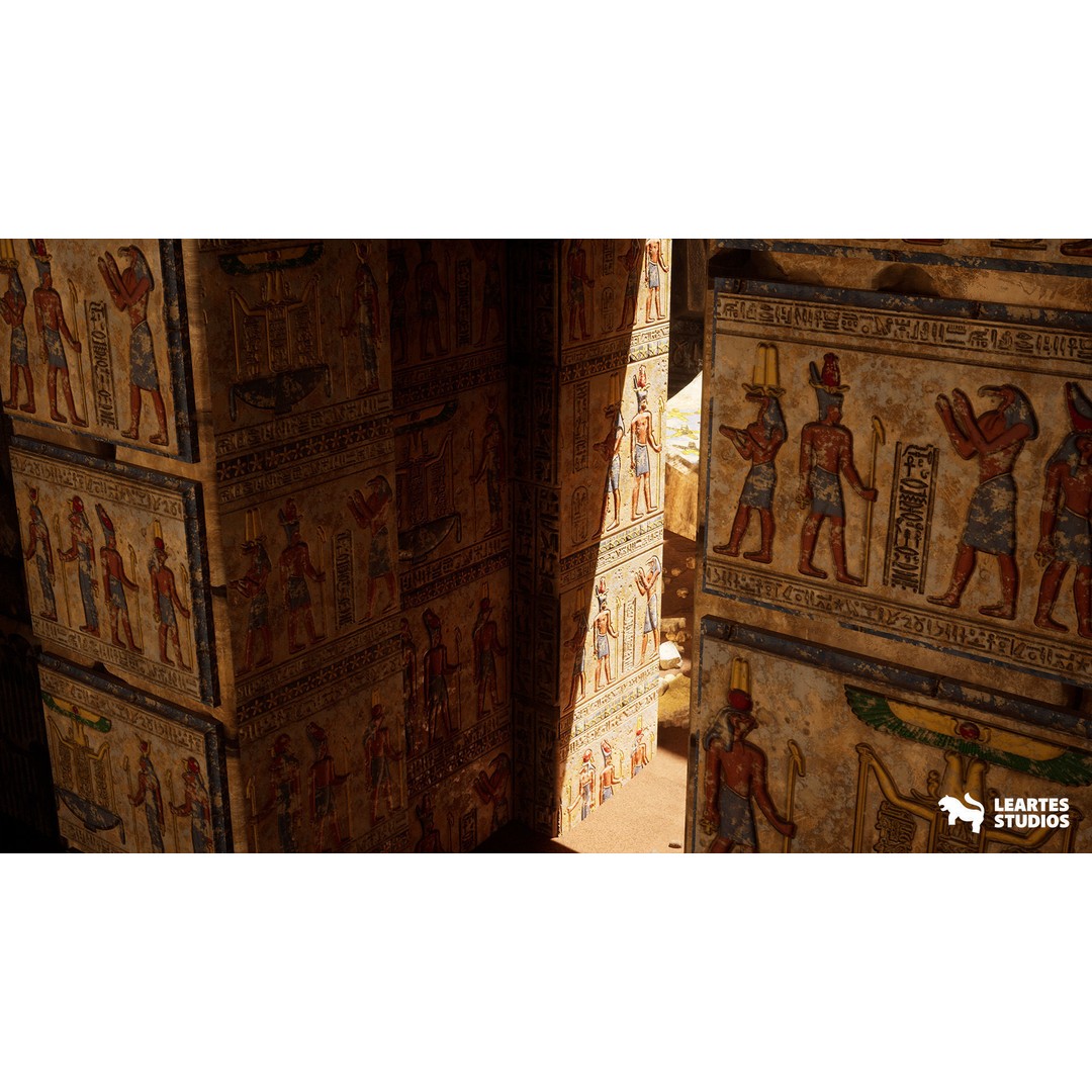Egyptian Temple 3D Model – Low Poly Game Asset, FBX, PBR - View 27