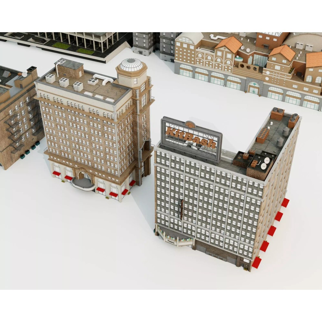 Commercial Office Building 3D Model – Low Poly Urban Architecture, FBX - View 5