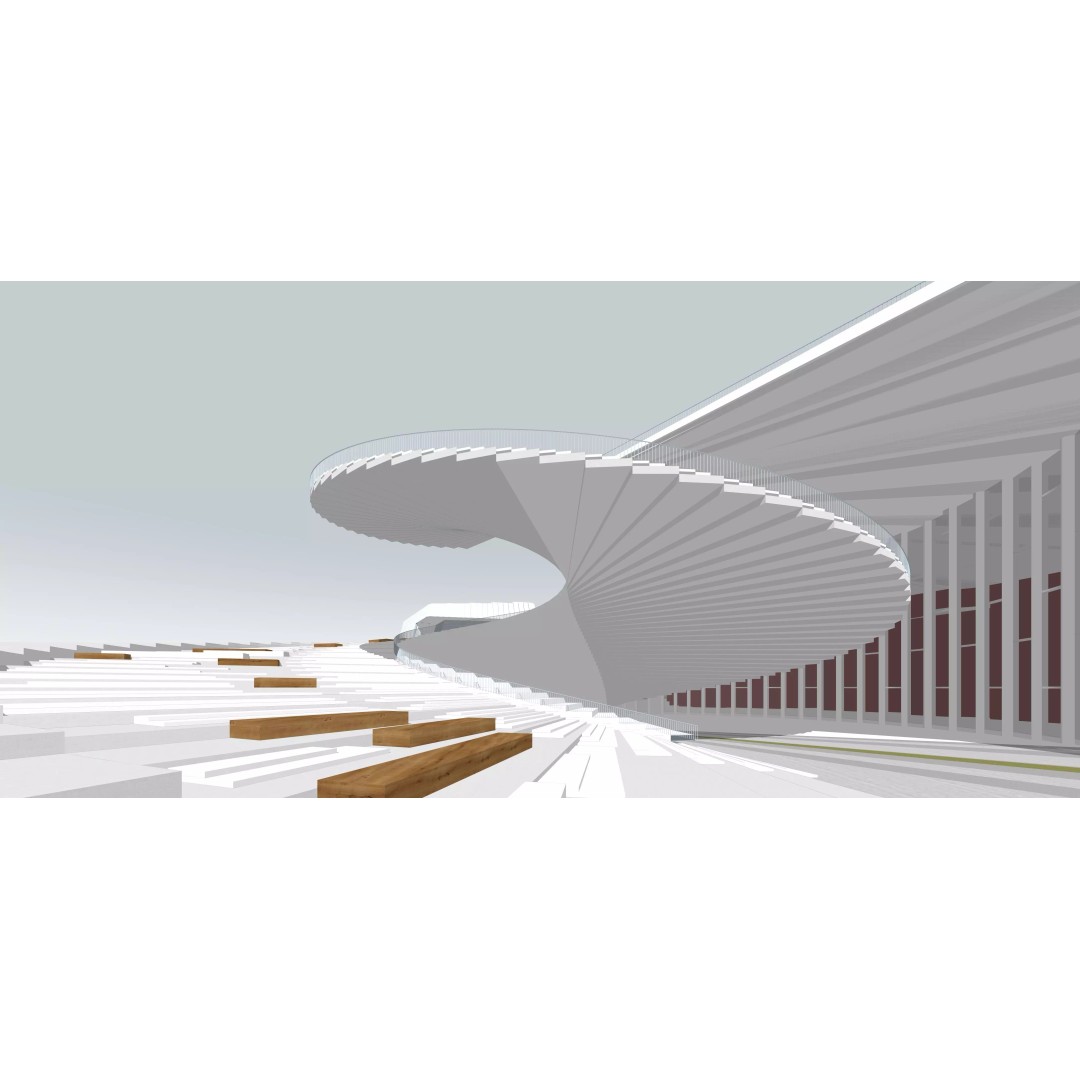 Shanghai Opera House 3D Model – Editable Rhino Design, FBX, OBJ - View 10
