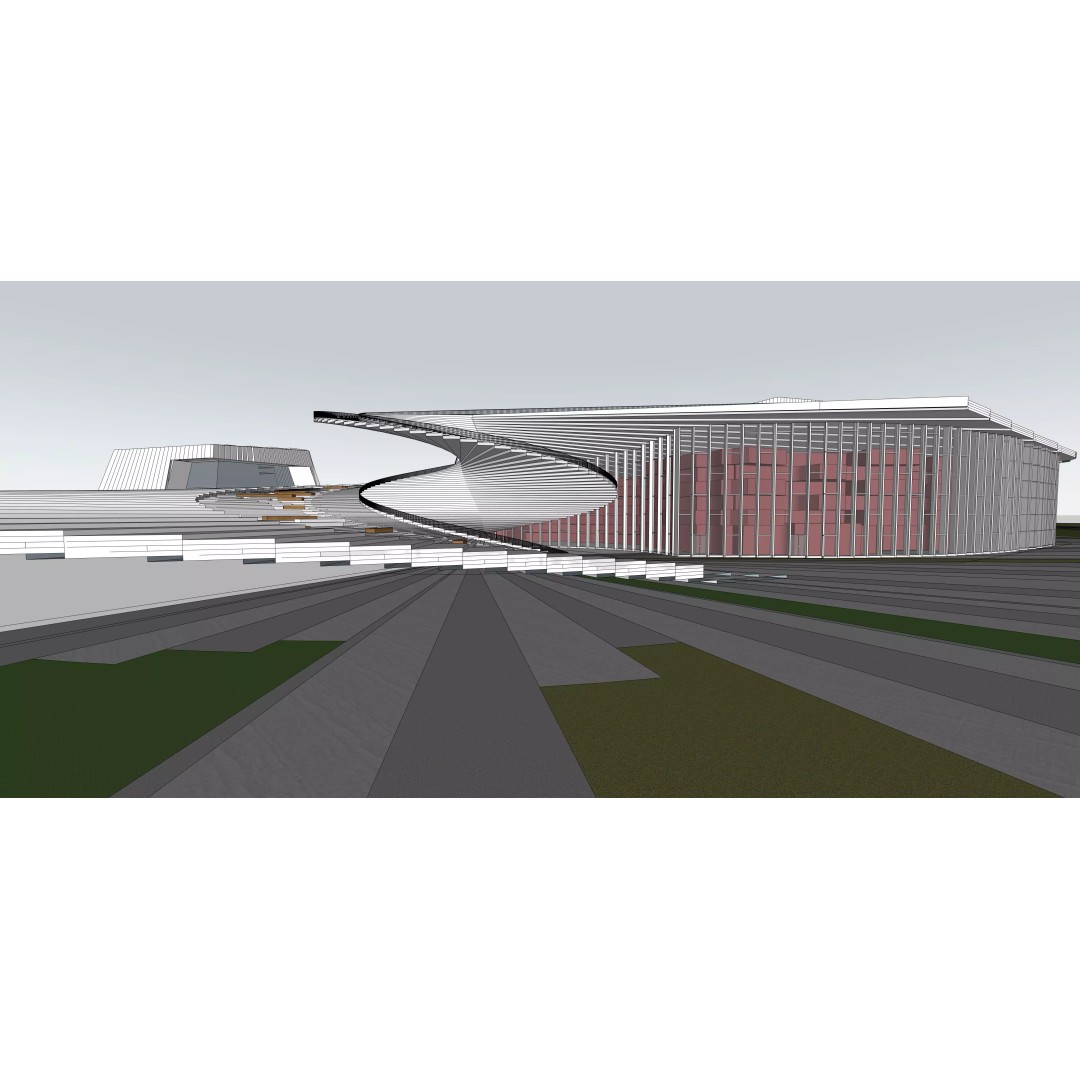 Shanghai Opera House 3D Model – Editable Rhino Design, FBX, OBJ - View 13