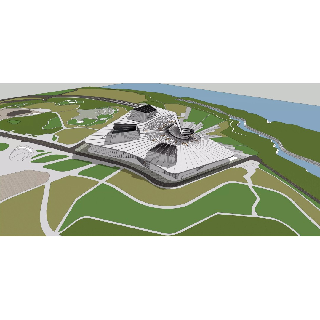 Shanghai Opera House 3D Model – Editable Rhino Design, FBX, OBJ - View 14