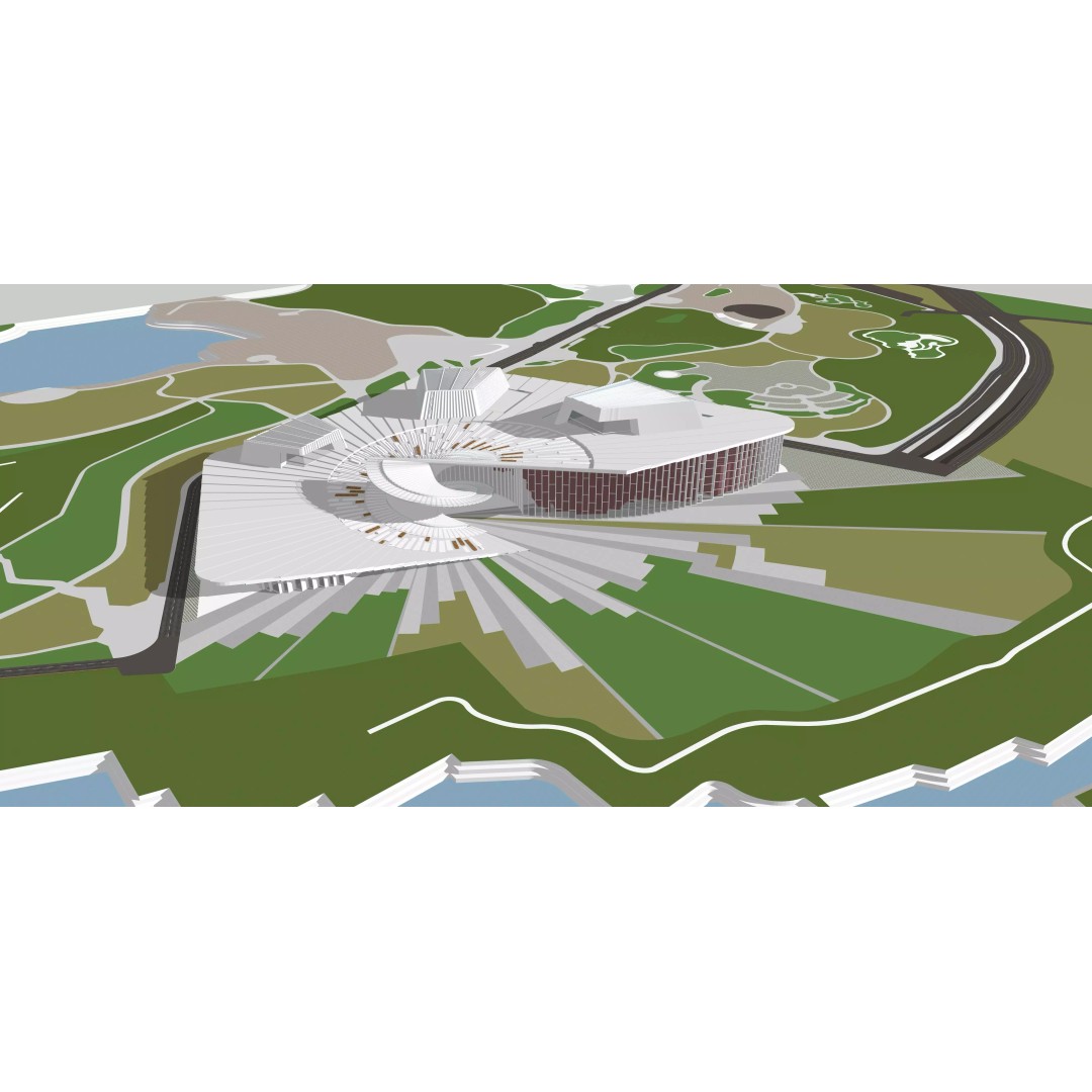 Shanghai Opera House 3D Model – Editable Rhino Design, FBX, OBJ - View 5
