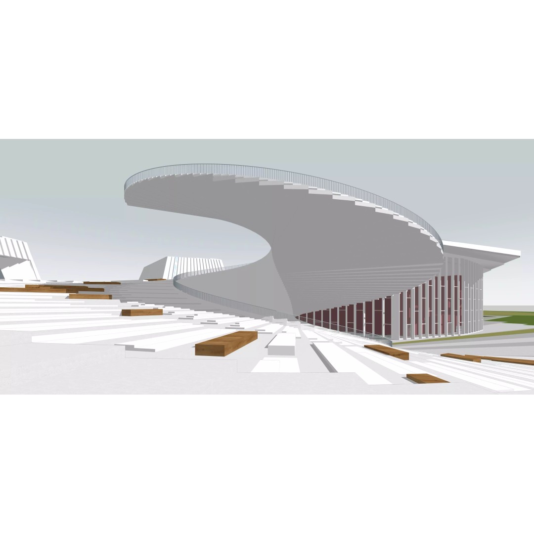 Shanghai Opera House 3D Model – Editable Rhino Design, FBX, OBJ - View 6