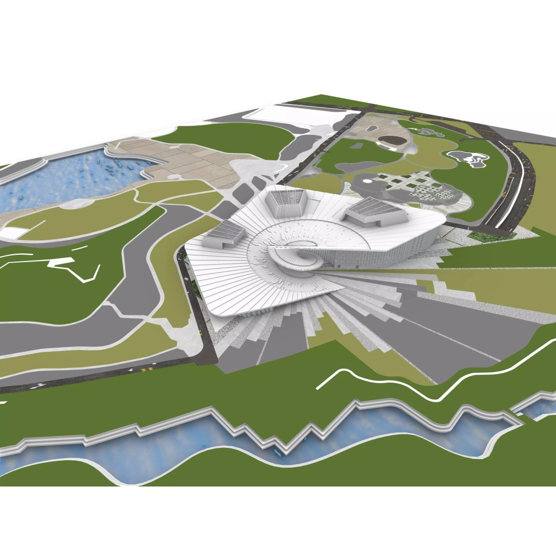 Shanghai Opera House 3D Model – Editable Rhino Design, FBX, OBJ - View 9