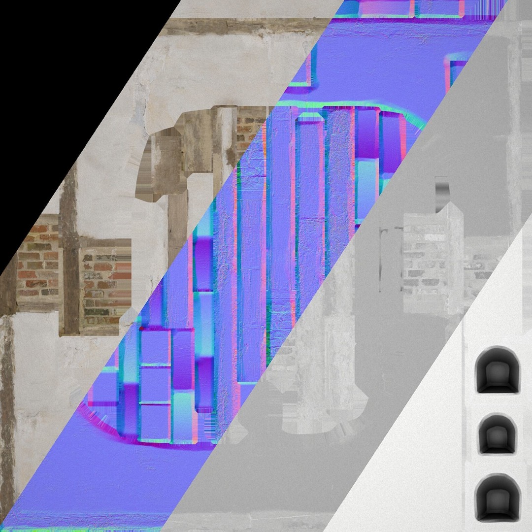 Medieval Doors and Walls 3D Model – Low Poly Game Asset, FBX - View 45