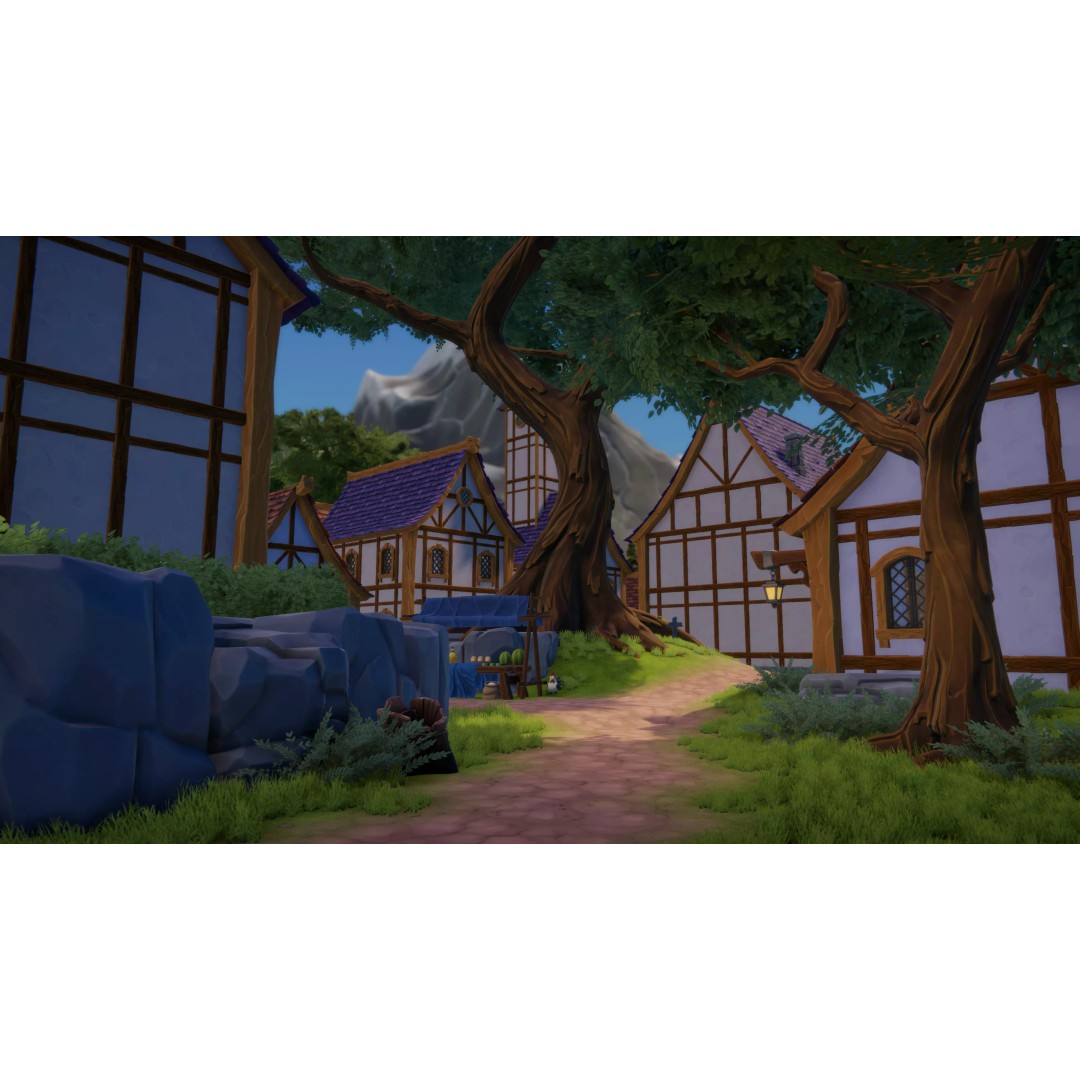 Stylized Village 3D Model – Low Poly Fantasy Settlement, FBX - View 12