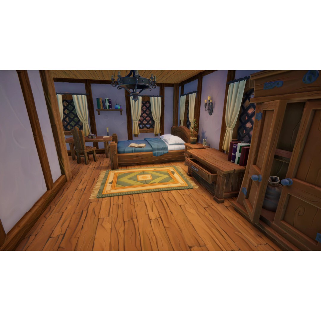 Stylized Village 3D Model – Low Poly Fantasy Settlement, FBX - View 13