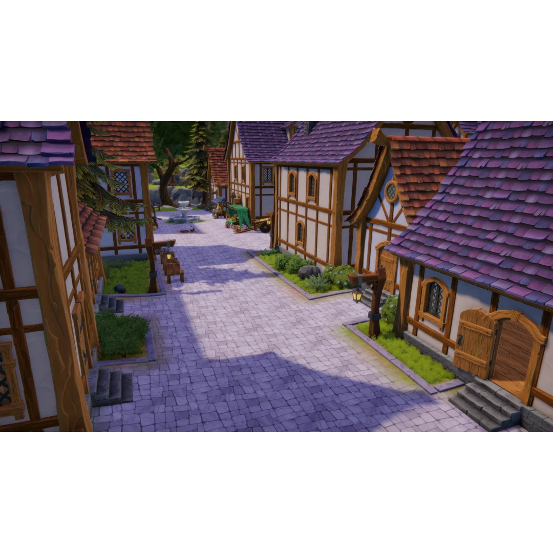 Stylized Village 3D Model – Low Poly Fantasy Settlement, FBX - View 14