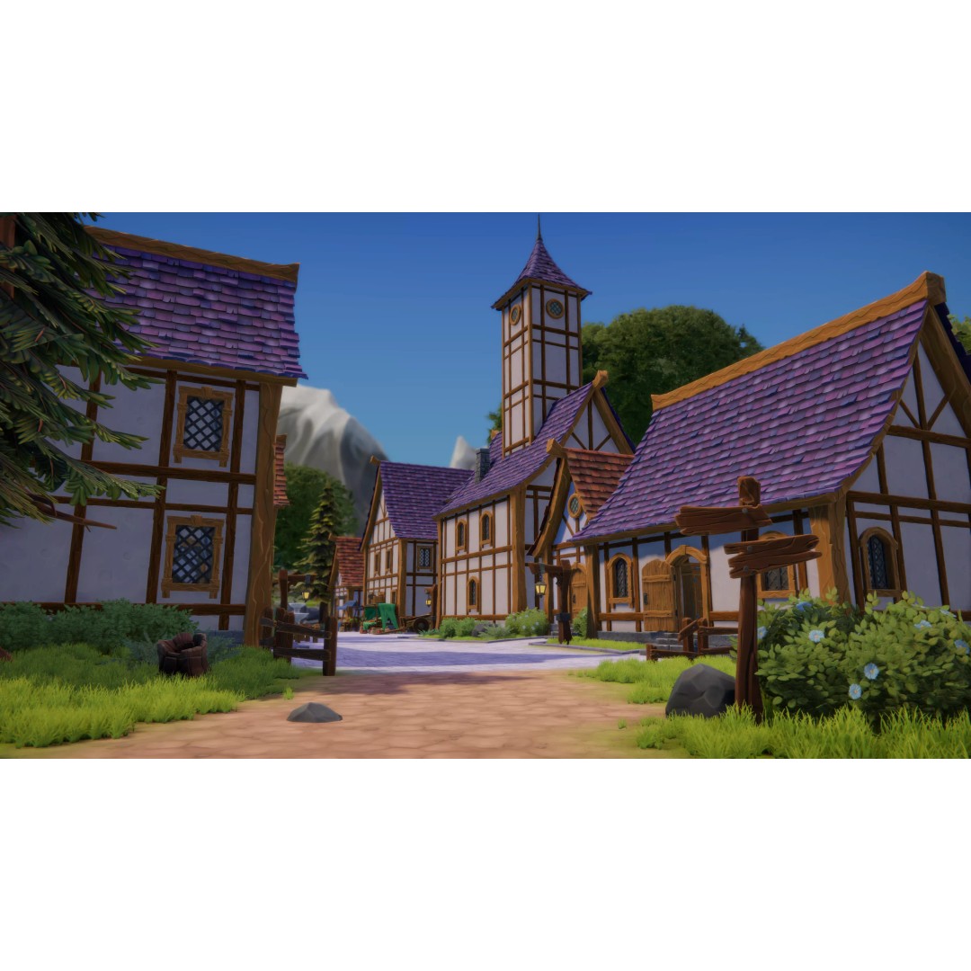 Stylized Village 3D Model – Low Poly Fantasy Settlement, FBX - View 3