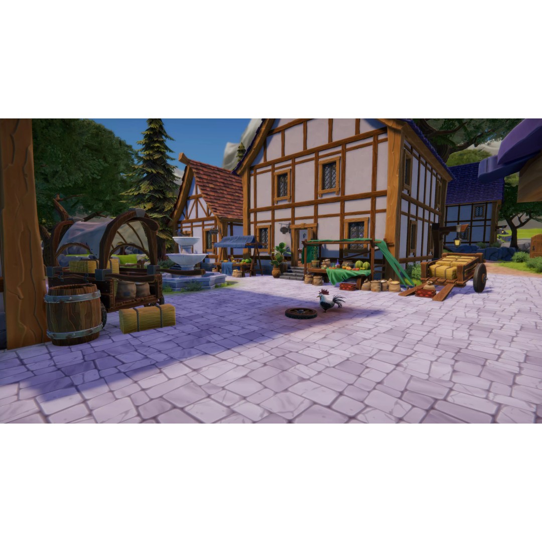 Stylized Village 3D Model – Low Poly Fantasy Settlement, FBX - View 4