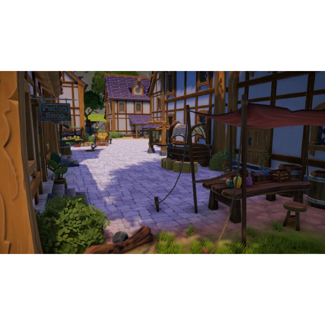 Stylized Village 3D Model – Low Poly Fantasy Settlement, FBX - View 6