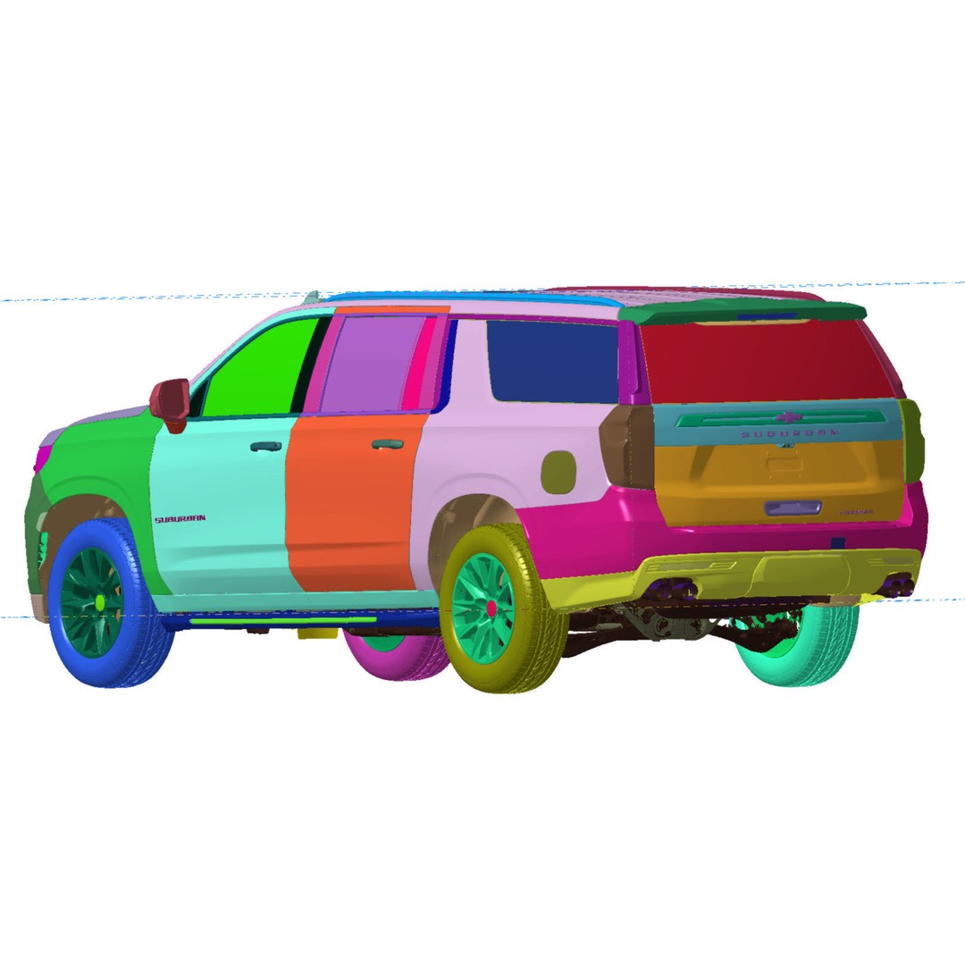Chevrolet Suburban Premier 2021 3D Model – High Detail Vehicle Scan, STL - View 3
