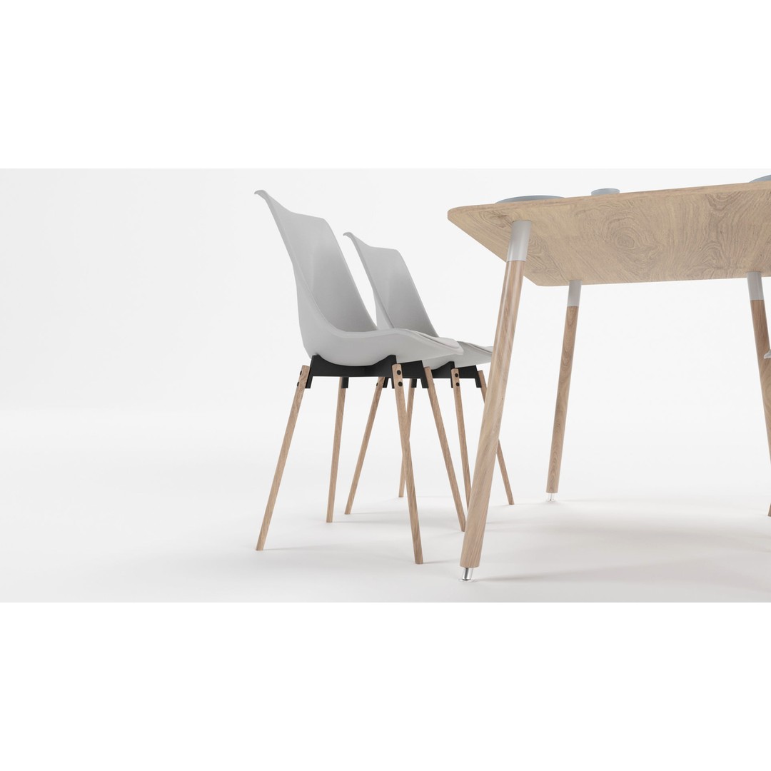 Dining Table Sets 3D Model – High Poly Furniture Collection, FBX - View 24