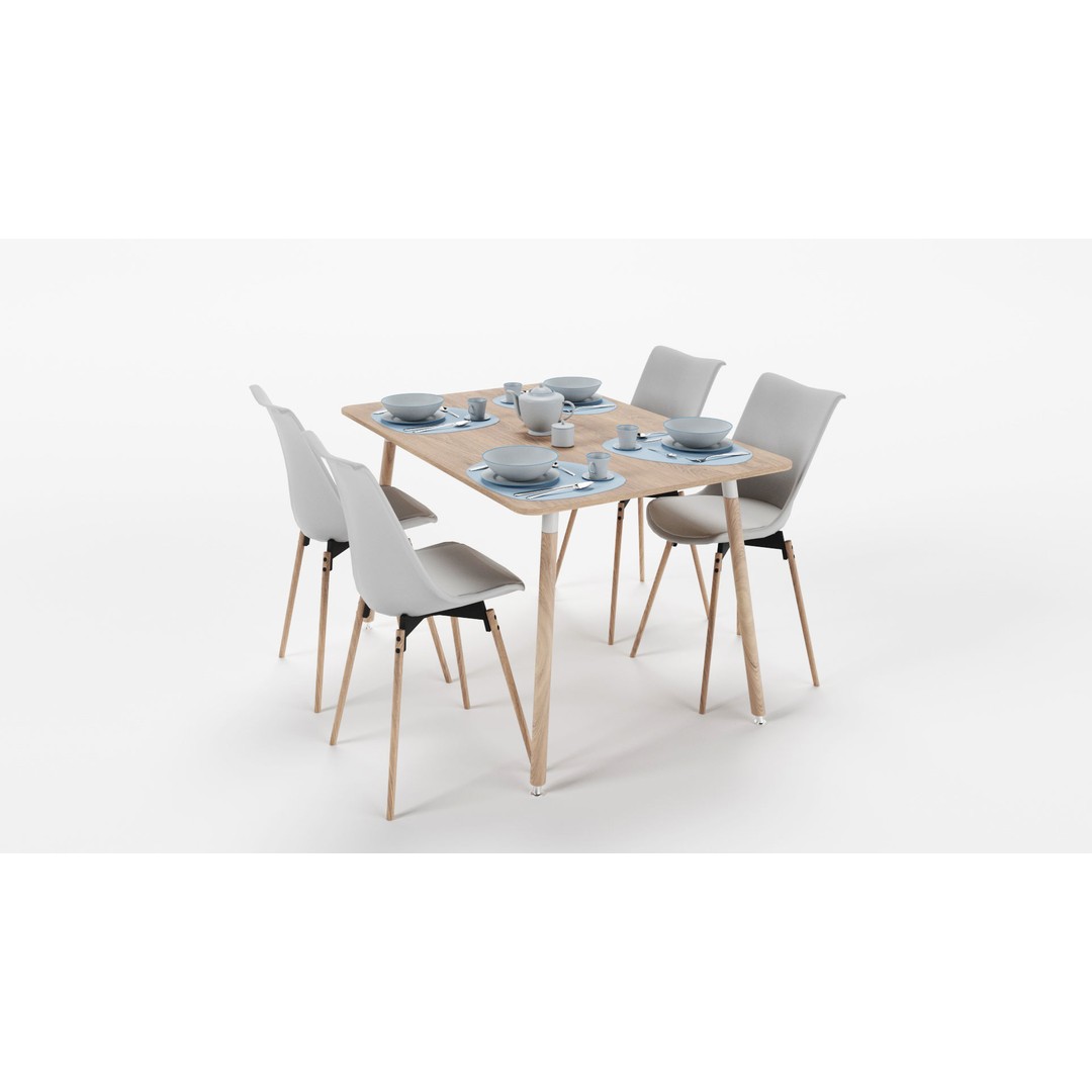 Dining Table Sets 3D Model – High Poly Furniture Collection, FBX - View 29
