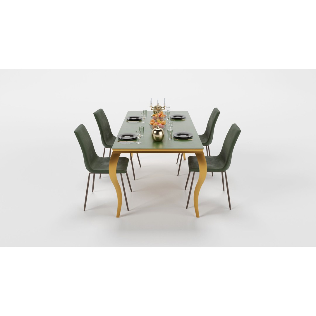 Dining Table Sets 3D Model – High Poly Furniture Collection, FBX - View 4