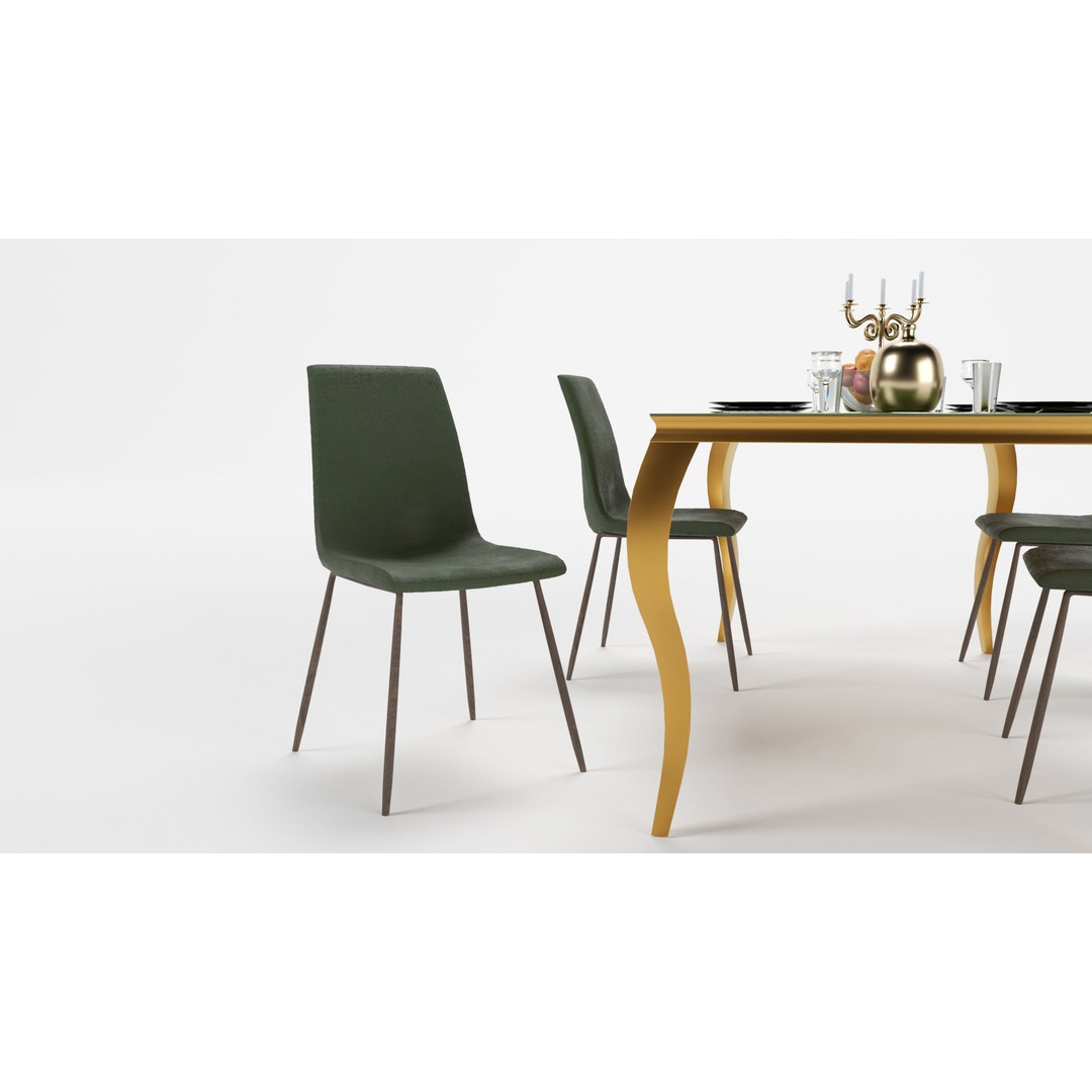 Dining Table Sets 3D Model – High Poly Furniture Collection, FBX - View 5