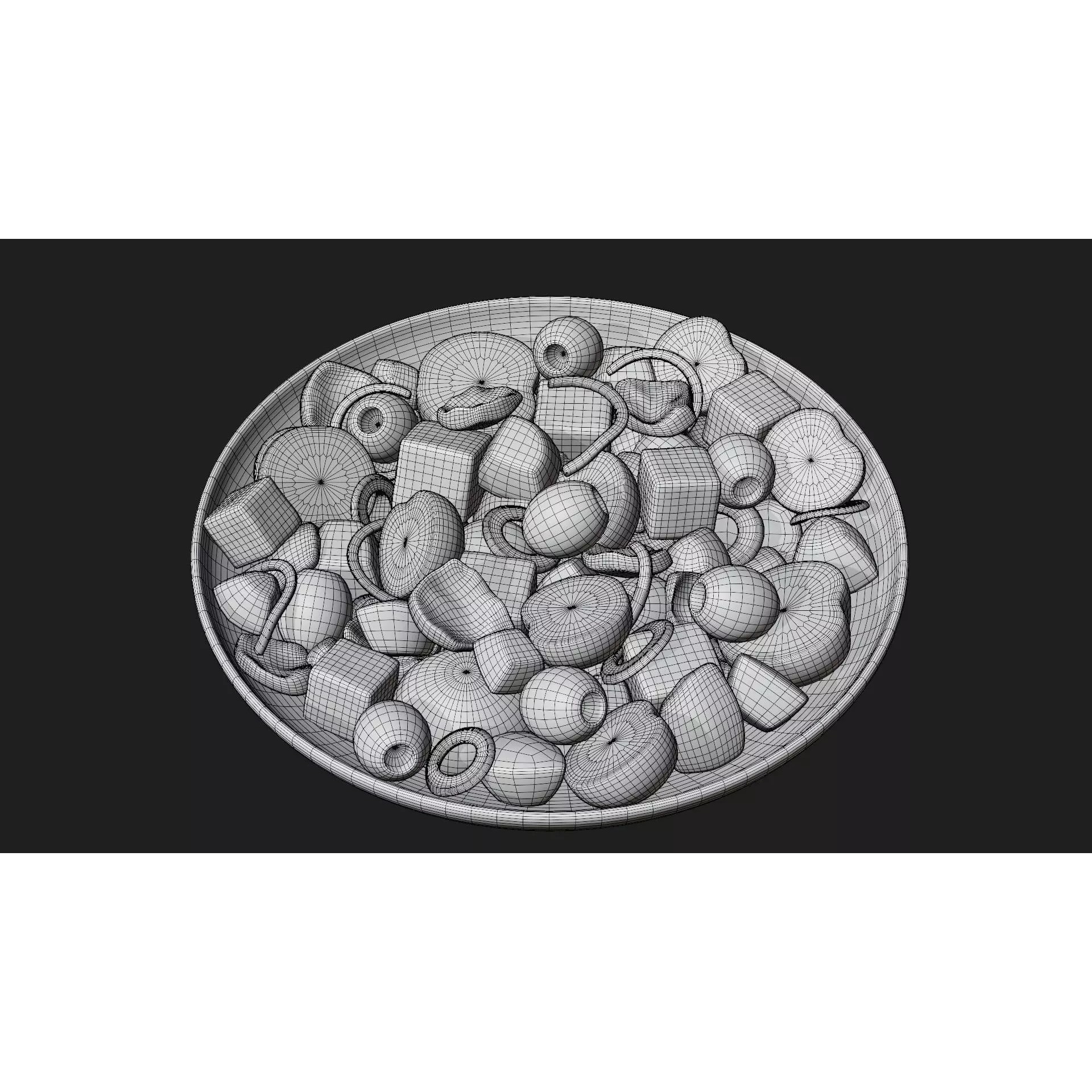 Greek Salad Bowl - PBR Game-Ready 3D Model - View 8