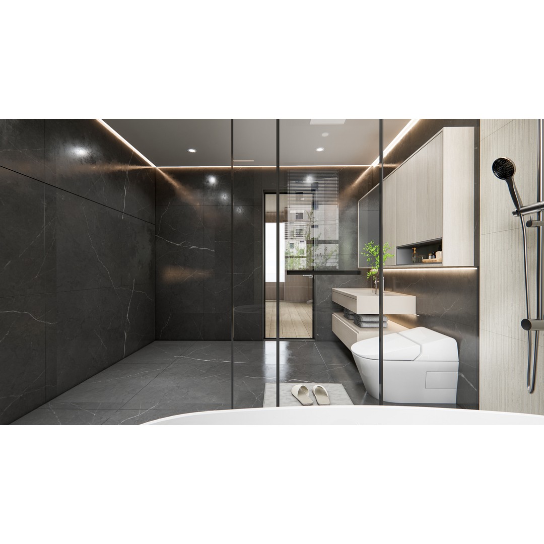 Modern Bathroom 3D Model – Elegant Vanity Scene, Blender, FBX, OBJ - View 12