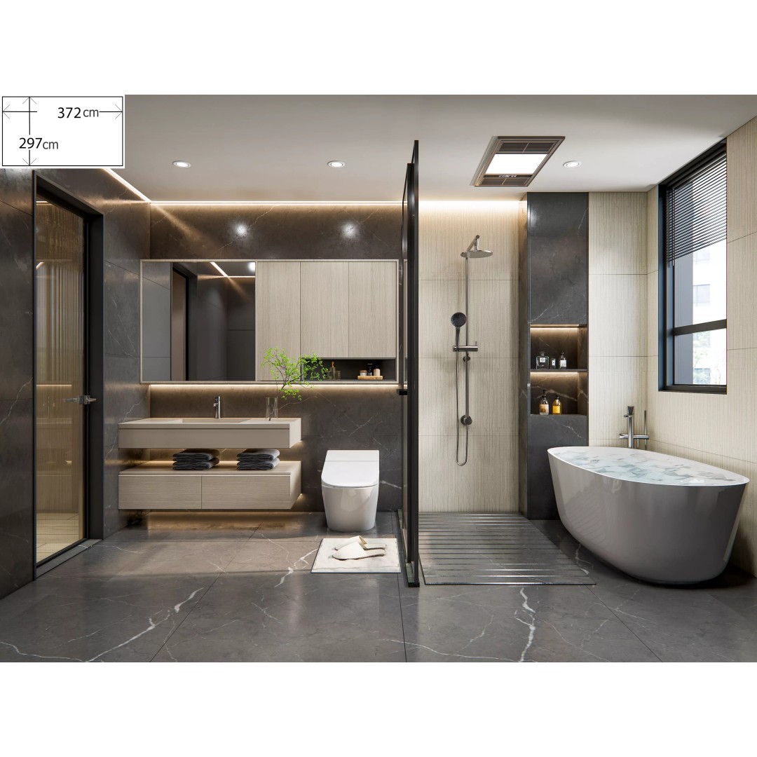 Modern Bathroom 3D Model – Elegant Vanity Scene, Blender, FBX, OBJ - View 2