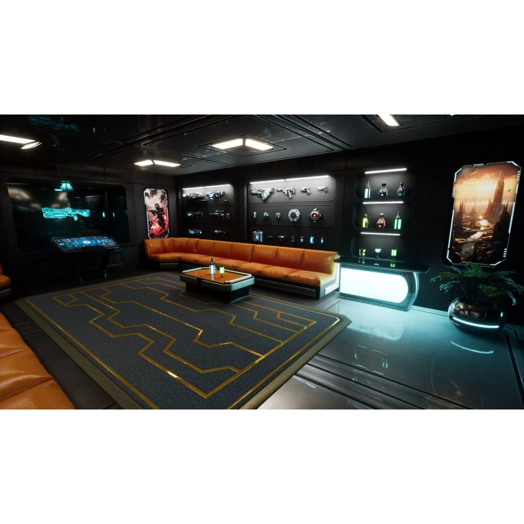 Sci-Fi Weapon Loft Interior 3D Model – Low Poly Game Asset, FBX - View 2