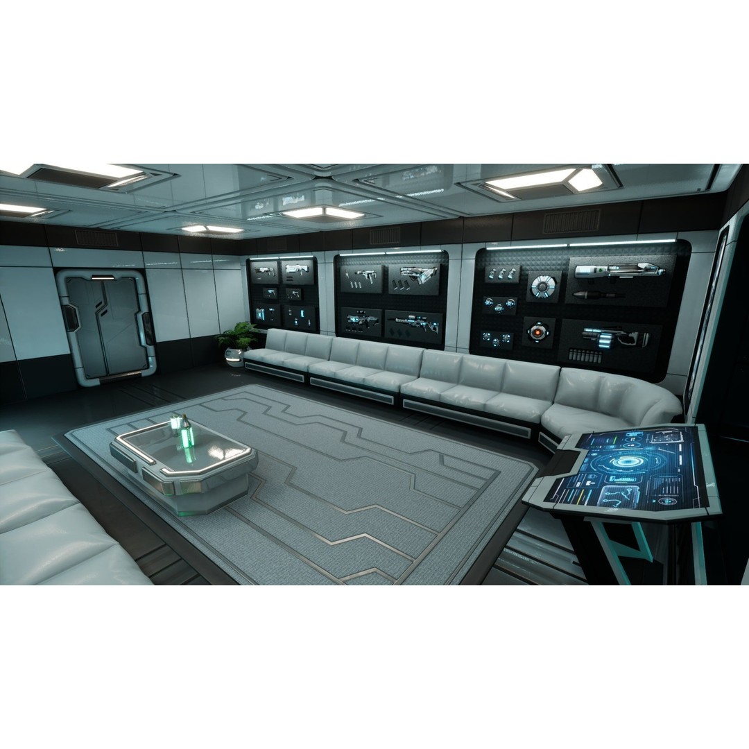 Sci-Fi Weapon Loft Interior 3D Model – Low Poly Game Asset, FBX - View 4