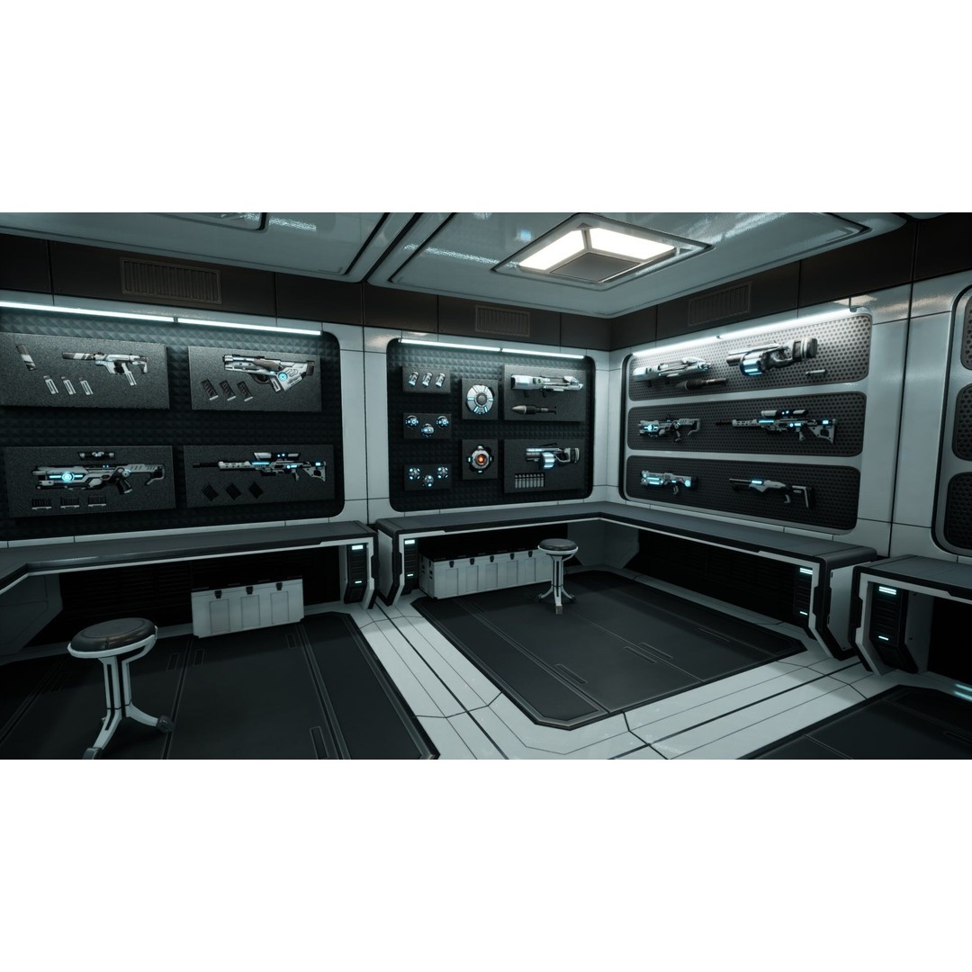 Sci-Fi Weapon Loft Interior 3D Model – Low Poly Game Asset, FBX - View 7