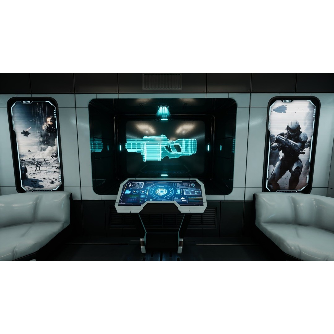 Sci-Fi Weapon Loft Interior 3D Model – Low Poly Game Asset, FBX - View 9