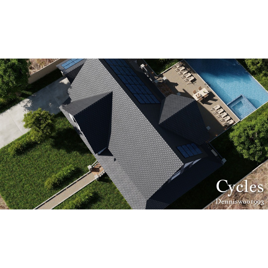 Modular Classic American House 3D Model – Low Poly Game Asset, Blender - View 11