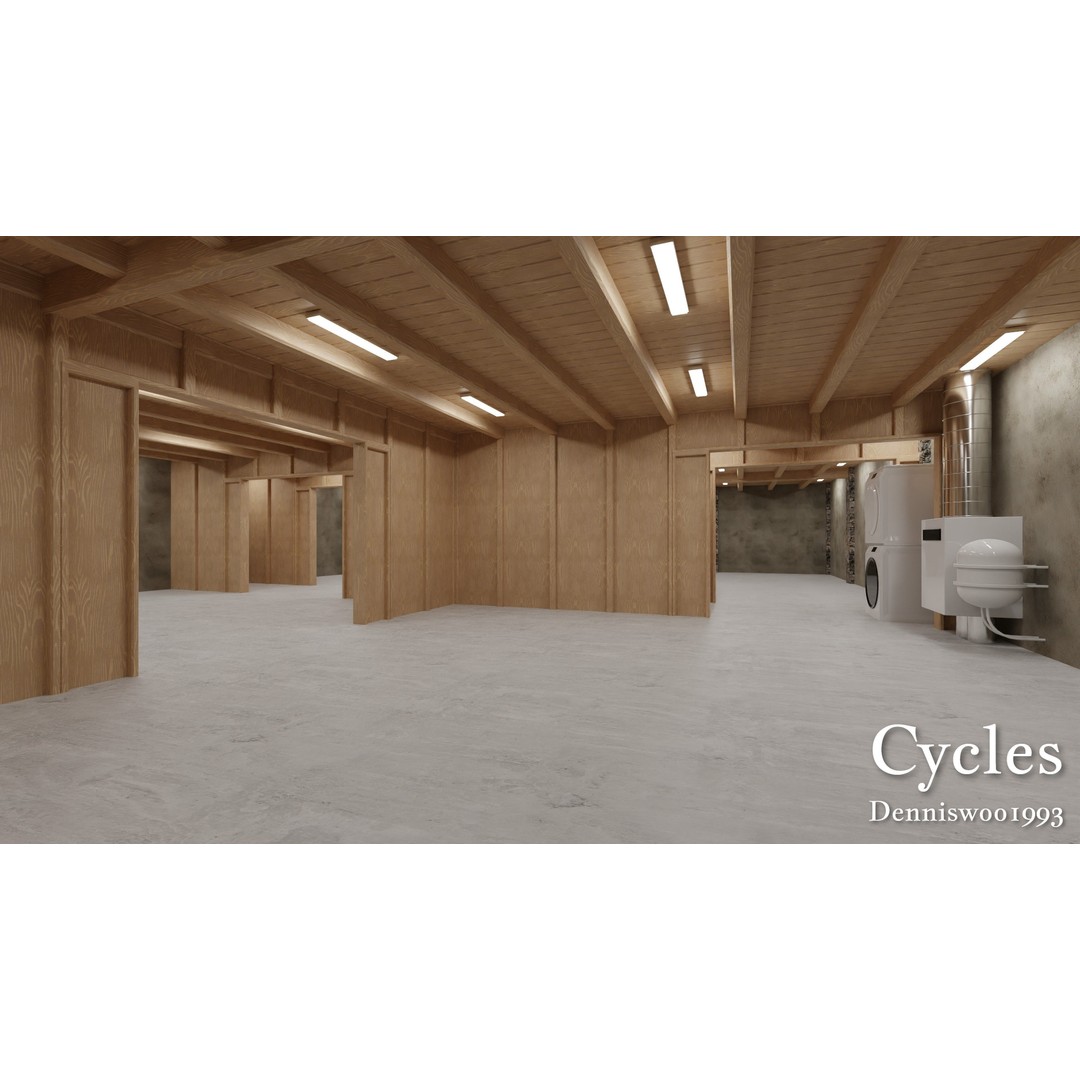 Modular Classic American House 3D Model – Low Poly Game Asset, Blender - View 32